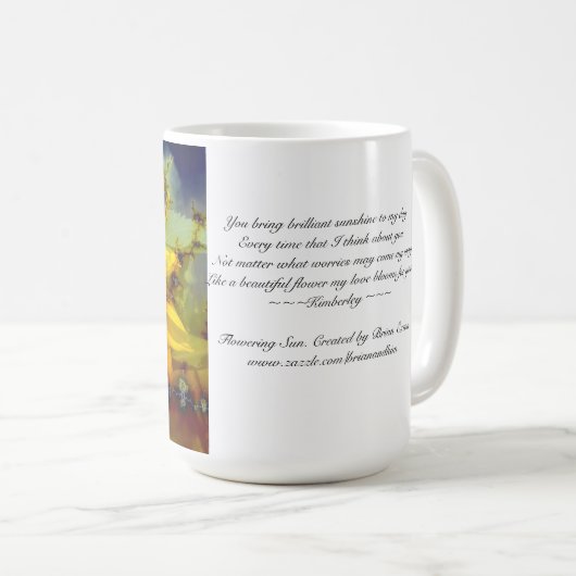 Bloeiende zon - Mok (Voorkant rechts)