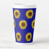 Bloeiende Zonnebloem  Latte Mok (Voorkant)