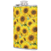 Bloeiende zonnebloemen heupfles (Links)