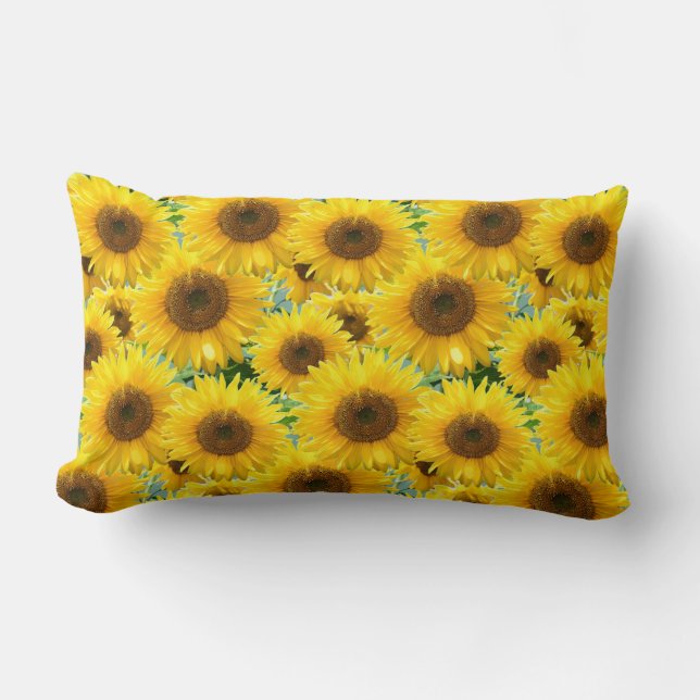 Bloeiende zonnebloemen kussen (Voorkant)