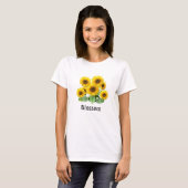 Bloeiende zonnebloemen t-shirt (Voorkant volledig)