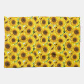 Bloeiende zonnebloemen theedoek (Horizontaal)