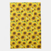 Bloeiende zonnebloemen theedoek (Verticaal)