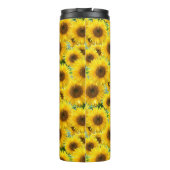 Bloeiende zonnebloemen thermosbeker (Achterkant)