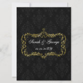 bloeiende zwarte gouddamesuitnodigingen voor kerst kaart (Voorkant)