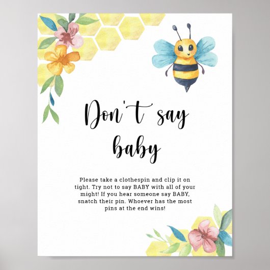 Bloeierige bij - Zeg niet baby Poster (Voorkant)