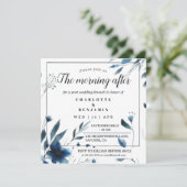 bloeiochtend na bruiloftsbrunch kaart (Staand voorkant)