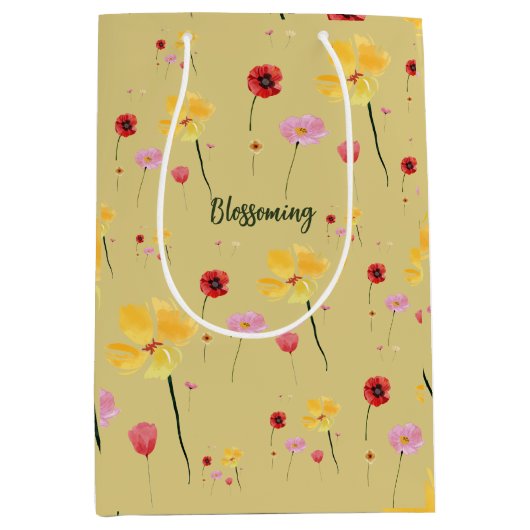 bloeipatroon medium cadeauzakje (Voorkant)