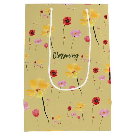 bloeipatroon medium cadeauzakje (Achterkant)