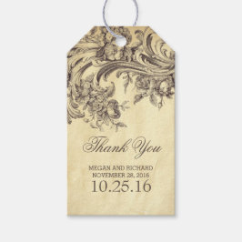  bloeit chique bruiloft dank u cadeaulabel