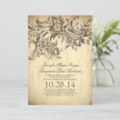  Bloeit Elegant en Luxe Bruiloft Kaart (Staand voorkant)