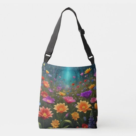 bloeiveld crossbody tas (Voorkant)
