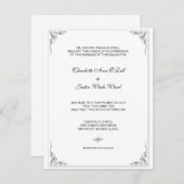 bloeiwit; huwelijk kaart (Voorkant / Achterkant)