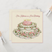  bloeizoentaart en gedicht voor de Kaart op vrijda (Voorkant / Achterkant in situ)