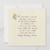  bloeizoentaart en gedicht voor de Kaart op vrijda (Achterkant)