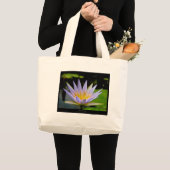 Bloem 026 Blue Water Lily Grote Tote Bag (Voorkant (product))