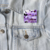 Bloem #13 vierkante button 5,1 cm (In situ)