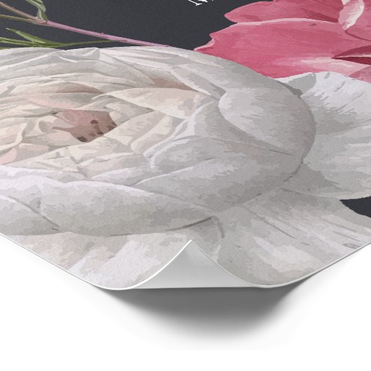 Bloem 2 Foto Viering Van Leven Funeral Poster (Hoek)