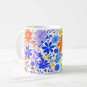 Bloem 3D met Kleurrijk patroon Bloemen, Cadeau Koffiemok