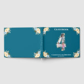 Bloem 4e verjaardag Blauwgroen Foto Collage Blauw  Gastenboek (Volledig)