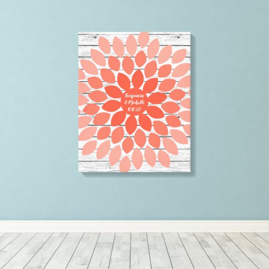 Bloem - 50 het Boek van de Gast van het Canvas van (Insitu (Houten vloer))