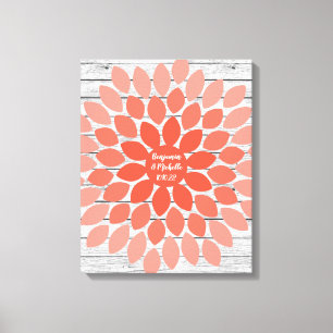 Bloem - 50 het Boek van de Gast van het Canvas van Afdruk