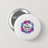 Bloem 96 jaar oude 96ste verjaardag vrouwen grappi ronde button 5,7 cm (Voorkant /achterkant)