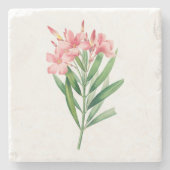 Bloem: A005 Oleander - Stenen Onderzetter (Voorkant)