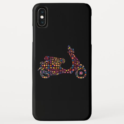 Bloem aangedreven motor-scooter motorfiets Case-Mate iPhone case (Achterkant)