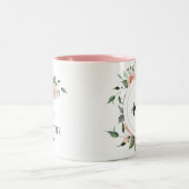  bloem Aangepast Beste Grootmoeder Tweekleurige Koffiemok (Center)