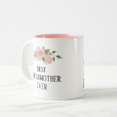 bloem Aangepaste grootmoeder ooit Tweekleurige Koffiemok (Voorkant links)