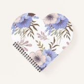 Bloem aangepaste hartvormige spiraal notitieboek (Voorkant)