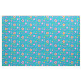 Bloem aangepaste naam aqua roze typografische stof (Fat Quarter)