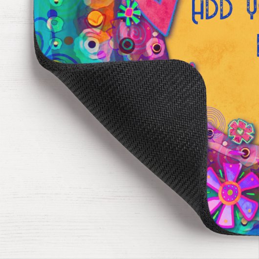 Bloem Aangepaste Naam Inspirivity Mousepad Muismat (Hoek)