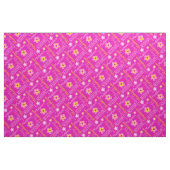 Bloem aangepaste naam roze gele typografische stof (Fat Quarter)