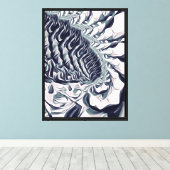 bloem abstract canvas afdruk (Insitu (Houten vloer))