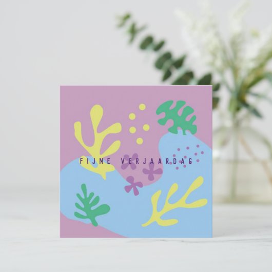 bloem abstract kaart (Staand voorkant)
