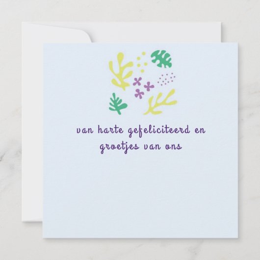 bloem abstract kaart (Achterkant)