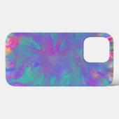 Bloem Abstract Kunstblauw roze paars Floral Artsy Case-Mate iPhone Case (Achterkant (horizontaal))
