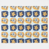 Bloem abstract patroon fleece deken (Voorkant (Horizontaal))