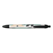 Bloem abstract patroon zwarte inkt pen (Achterkant)