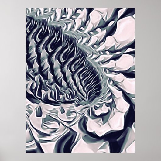 bloem abstract poster (Voorkant)