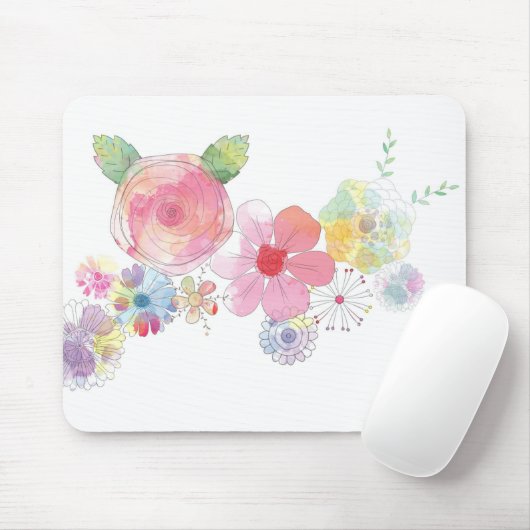 bloem abstract schilfbloem muismat (Met muis)