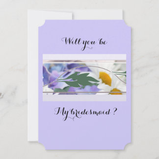 Bloem Abstract Wil je mijn bruidsmeisje zijn kaart