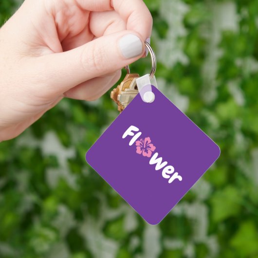 Bloem AcrylSleutelhanger Sleutelhanger (Hand)