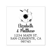 Bloem Adres Retour Afzender Zelfinktende Stempel (Design)