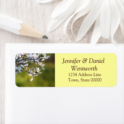 Bloem Adresetiketten Witte duoghout Etiket (Insitu)