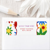 Bloem Adreslabel - Heldere kleuren Etiket (Insitu)