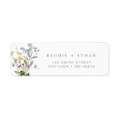 Bloem Adreslabel Wilde Bloem Boho Whimsical Etiket (Voorkant)