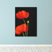 Bloem afbeelding canvas afdruk (Insitu (Houten vloer))